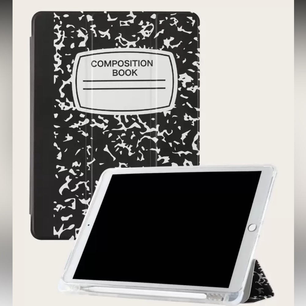 Black and White Composition Book iPad Case